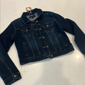 Dark Blue stretch Denim Jacket